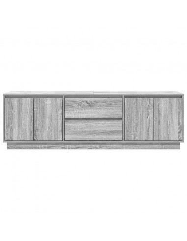 Mobile Porta TV con Luci LED Grigio Sonoma 160,5x41x50 cm