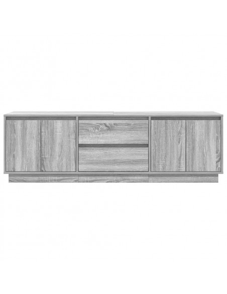 Mobile Porta TV con Luci LED Grigio Sonoma 160,5x41x50 cm