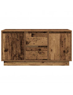 Mobile Porta TV con Luci LED Legno Antico 100x41x50 cm 2