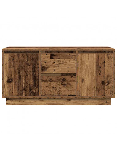 Mobile Porta TV con Luci LED Legno Antico 100x41x50 cm