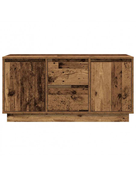 Mobile Porta TV con Luci LED Legno Antico 100x41x50 cm