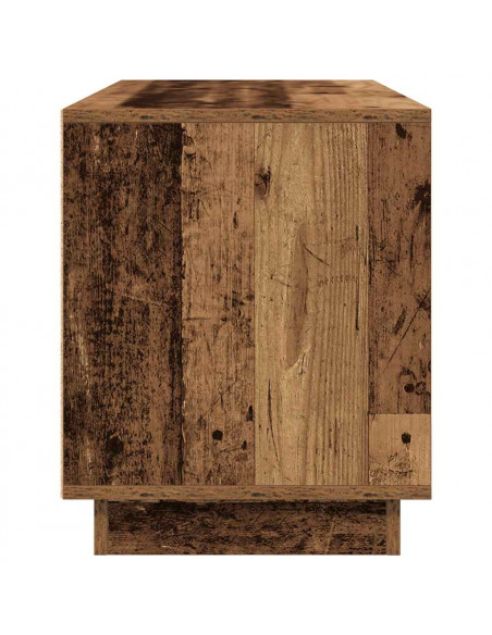 Mobile Porta TV con Luci LED Legno Antico 100x41x50 cm