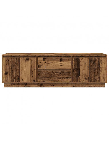 Mobile Porta TV con Luci LED Legno Antico 160,5x41x50 cm