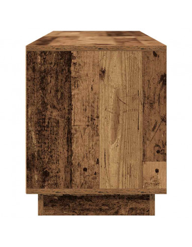 Mobile Porta TV con Luci LED Legno Antico 160,5x41x50 cm