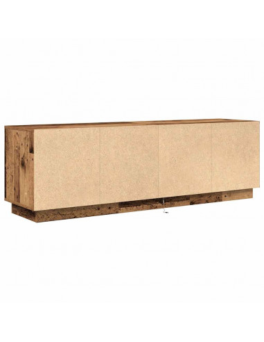 Mobile Porta TV con Luci LED Legno Antico 160,5x41x50 cm