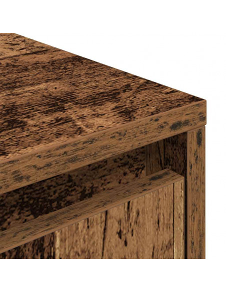 Mobile Porta TV con Luci LED Legno Antico 160,5x41x50 cm