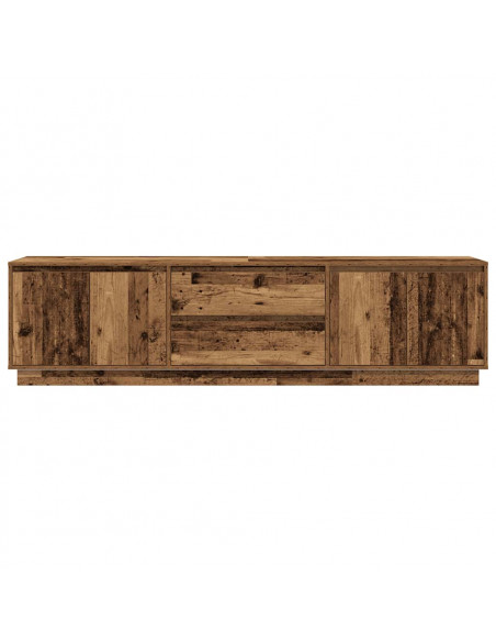 Mobile Porta TV con Luci LED Legno Antico 193,5x41x50 cm