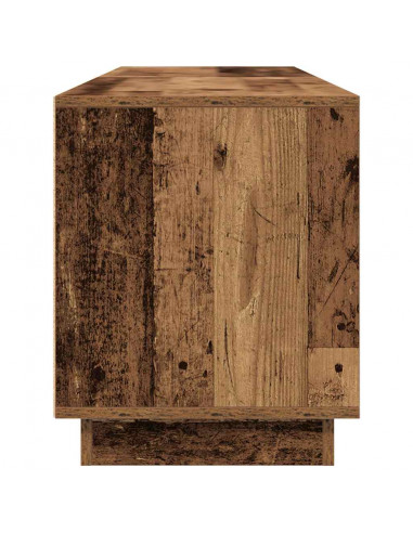 Mobile Porta TV con Luci LED Legno Antico 193,5x41x50 cm