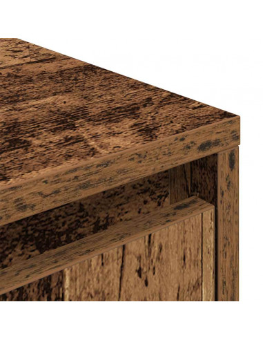 Mobile Porta TV con Luci LED Legno Antico 193,5x41x50 cm