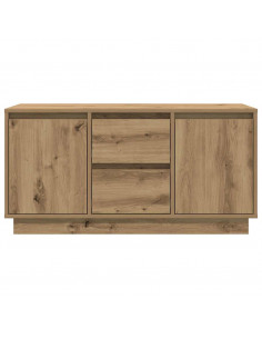 Mobile Porta TV con Luci LED Rovere Artigianale 100x41x50 cm 2