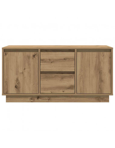 Mobile Porta TV con Luci LED Rovere Artigianale 100x41x50 cm