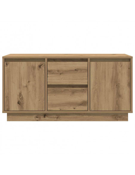 Mobile Porta TV con Luci LED Rovere Artigianale 100x41x50 cm