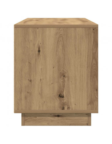 Mobile Porta TV con Luci LED Rovere Artigianale 100x41x50 cm