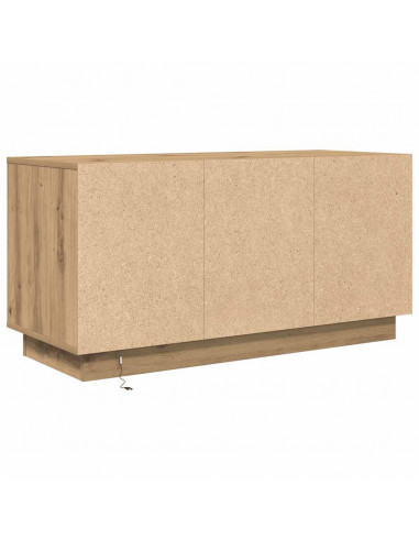 Mobile Porta TV con Luci LED Rovere Artigianale 100x41x50 cm