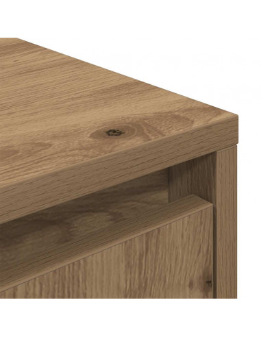 Mobile Porta TV con Luci LED Rovere Artigianale 100x41x50 cm