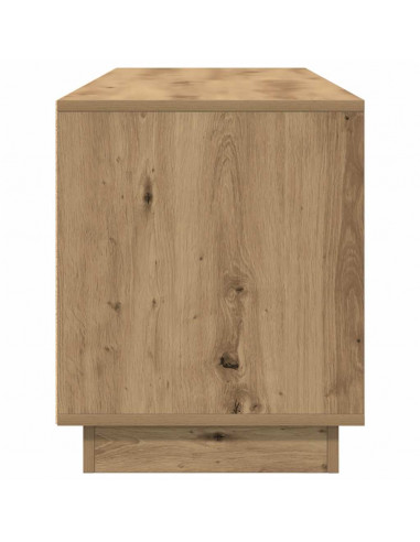 Mobile Porta TV con Luci LED Rovere Artigianale 160,5x41x50 cm