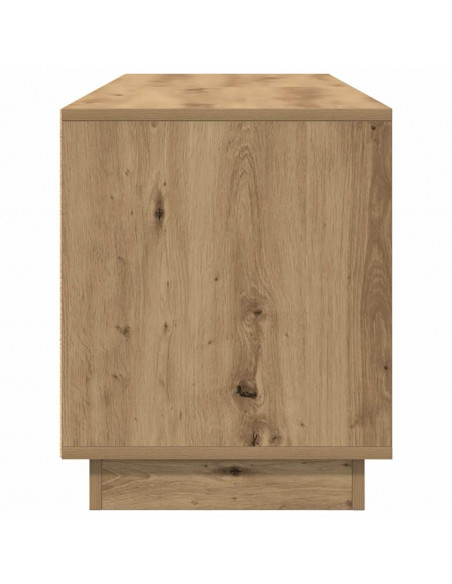 Mobile Porta TV con Luci LED Rovere Artigianale 160,5x41x50 cm