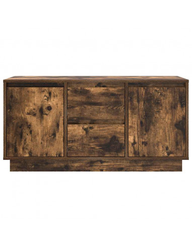 Mobile Porta TV con Luci LED Rovere Fumo 100x41x50 cm