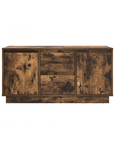 Mobile Porta TV con Luci LED Rovere Fumo 100x41x50 cm