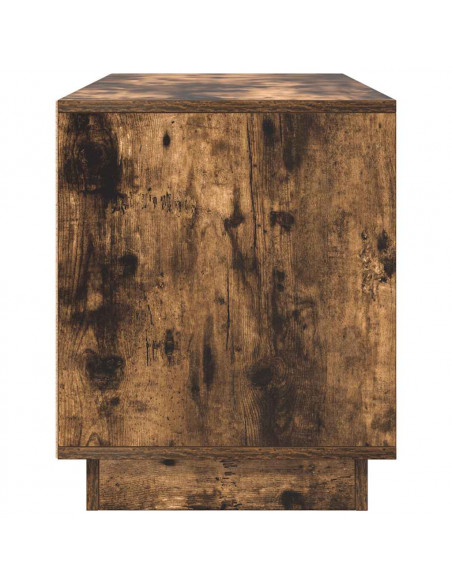 Mobile Porta TV con Luci LED Rovere Fumo 100x41x50 cm