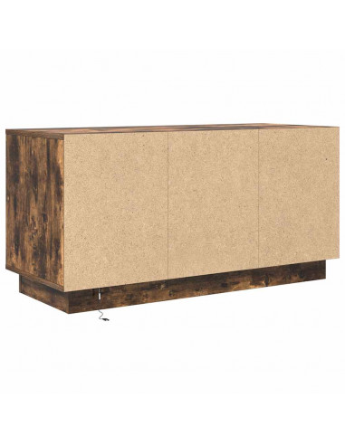 Mobile Porta TV con Luci LED Rovere Fumo 100x41x50 cm