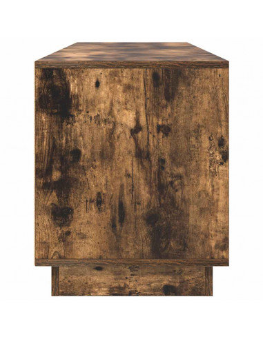 Mobile Porta TV con Luci LED Rovere Fumo 193,5x41x50 cm