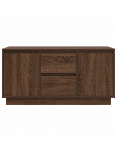 Mobile Porta TV con Luci LED Rovere Marrone 100x41x50 cm 2