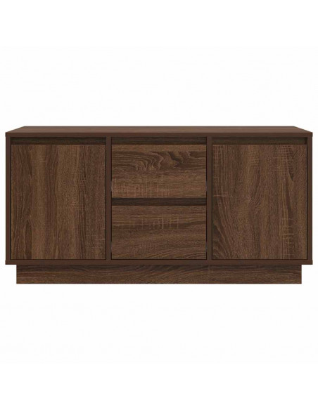 Mobile Porta TV con Luci LED Rovere Marrone 100x41x50 cm