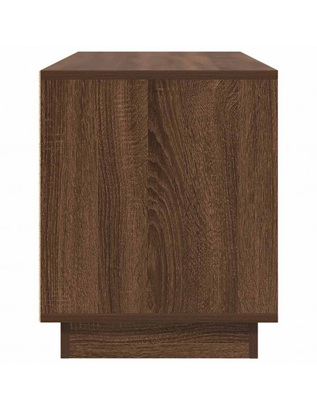 Mobile Porta TV con Luci LED Rovere Marrone 100x41x50 cm