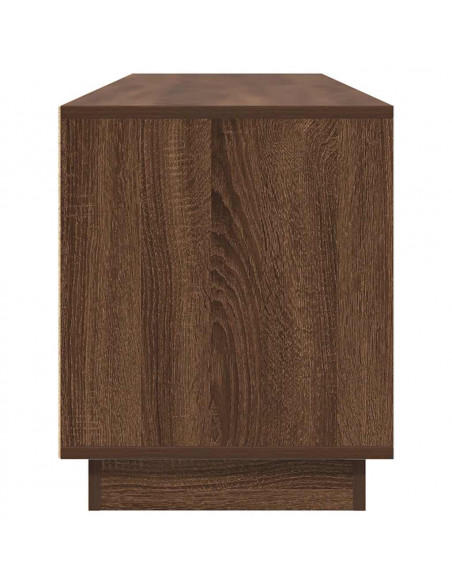 Mobile Porta TV con Luci LED Rovere Marrone 193,5x41x50 cm
