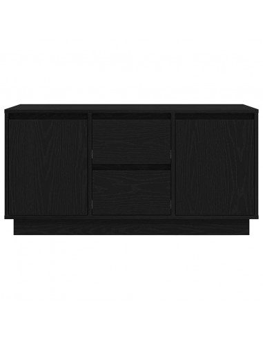 Mobile Porta TV con Luci LED Rovere Nero 100x41x50 cm