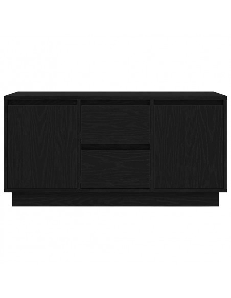 Mobile Porta TV con Luci LED Rovere Nero 100x41x50 cm