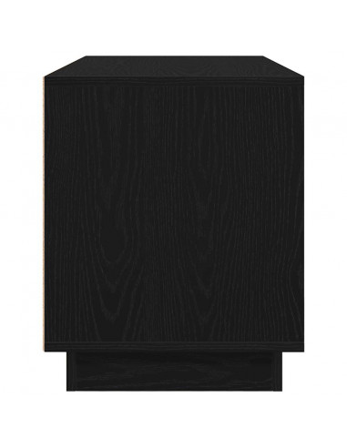 Mobile Porta TV con Luci LED Rovere Nero 100x41x50 cm