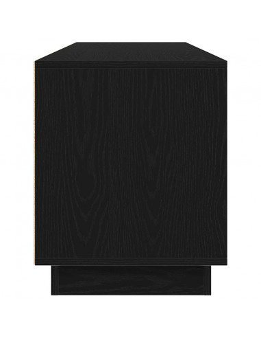 Mobile Porta TV con Luci LED Rovere Nero 193,5x41x50 cm
