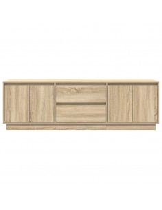 Mobile Porta TV con Luci LED Rovere Sonoma 160,5x41x50 cm 2