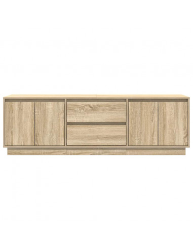 Mobile Porta TV con Luci LED Rovere Sonoma 160,5x41x50 cm