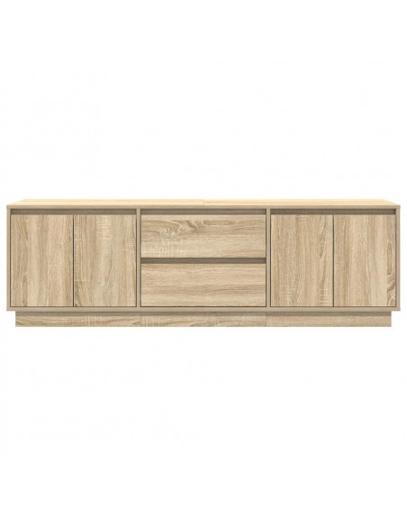 Mobile Porta TV con Luci LED Rovere Sonoma 160,5x41x50 cm