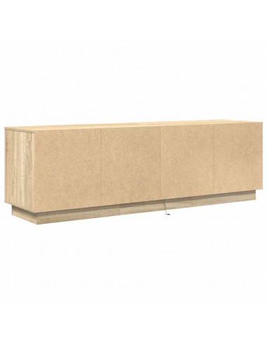 Mobile Porta TV con Luci LED Rovere Sonoma 160,5x41x50 cm