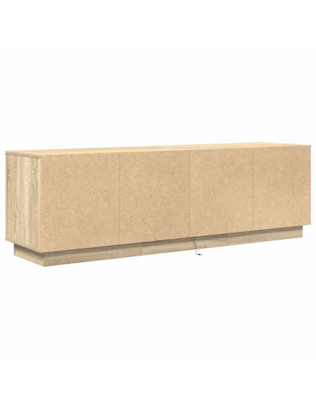 Mobile Porta TV con Luci LED Rovere Sonoma 160,5x41x50 cm