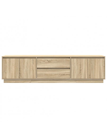 Mobile Porta TV con Luci LED Rovere Sonoma 193,5x41x50 cm
