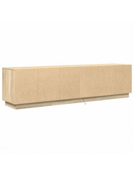 Mobile Porta TV con Luci LED Rovere Sonoma 193,5x41x50 cm