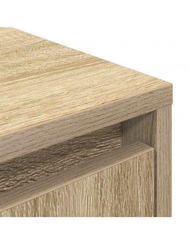 Mobile Porta TV con Luci LED Rovere Sonoma 193,5x41x50 cm