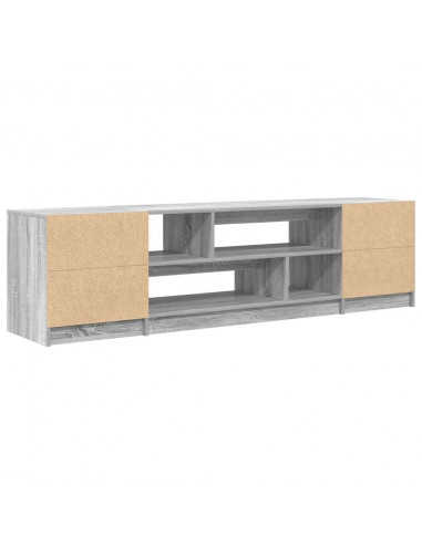 Mobile Porta TV Grigio Sonoma 188,5x41x50 cm Legno Multistrato