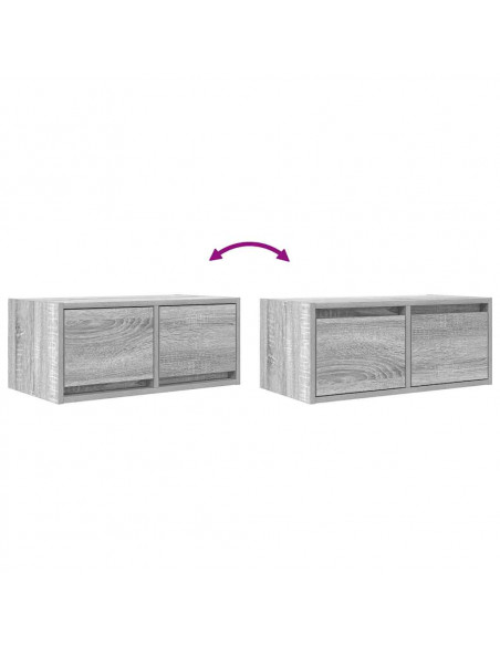 Mobile Porta TV Grigio Sonoma 60x31x25,5 cm Legno Multistrato