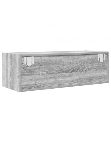 Mobile Porta TV Grigio Sonoma 80x31x25,5 cm Legno Multistrato