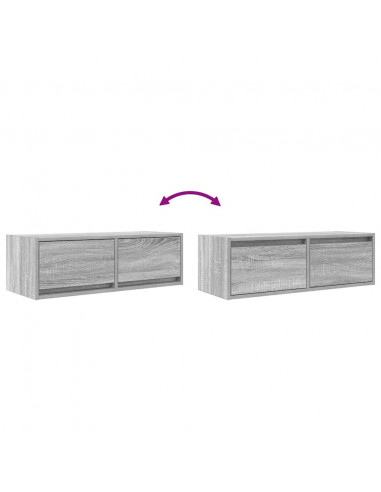 Mobile Porta TV Grigio Sonoma 80x31x25,5 cm Legno Multistrato