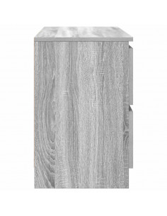 Mobile Porta TV Grigio Sonoma 80x35x54 cm in Legno Multistrato 2