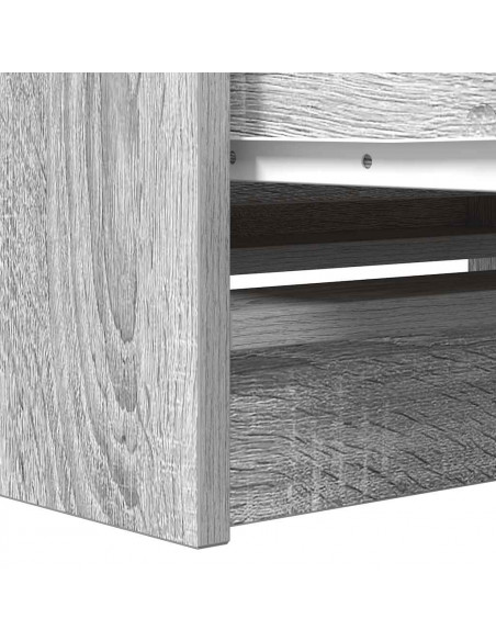 Mobile Porta TV Grigio Sonoma 80x35x54 cm in Legno Multistrato