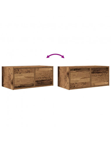 Mobile Porta TV Legno Antico 60x31x25,5 cm Legno Multistrato