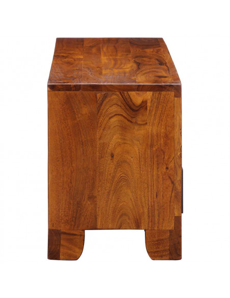 Mobile Porta TV Multicolore 110x30x40 Legno Massello di Acacia